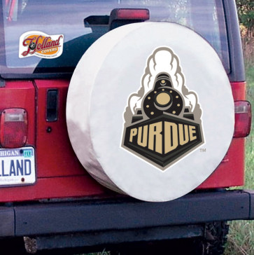 Purdue University Logo Tire Cover - White