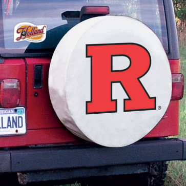 Rutgers University Logo Tire Cover - White