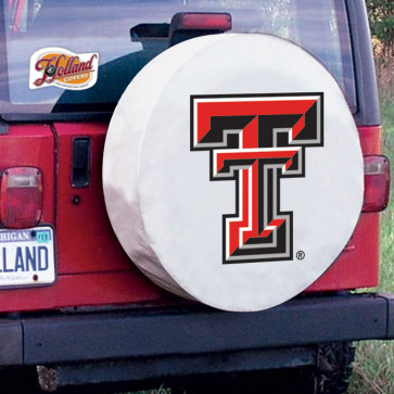 Texas Tech Logo Tire Cover - White