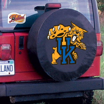 Kentucky Wildcat Black Tire Cover Lifestyle