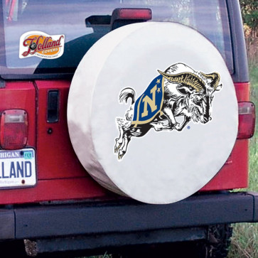 US Naval Academy Logo Tire Cover - White
