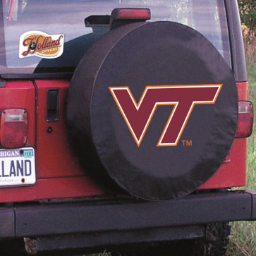 Virginia Tech Logo Tire Cover - Black