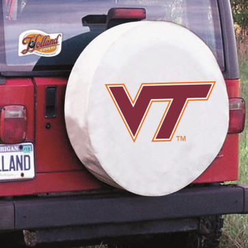 Virginia Tech Logo Tire Cover - White