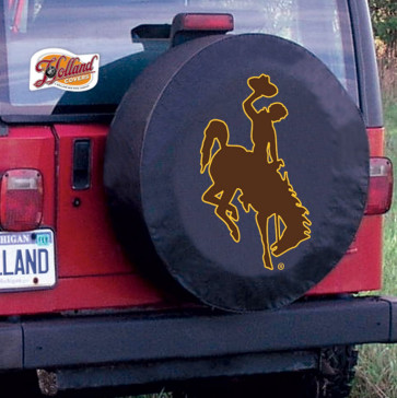 University of Wyoming Logo Tire Cover - Black