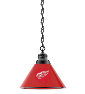 Detroit Red Wings Logo Single Pendant Light with Black Finish