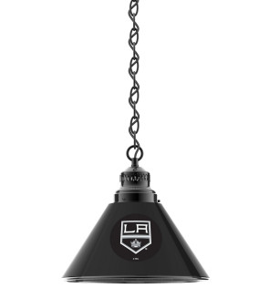 Los Angeles Kings Logo Single Pendant Light with Black Finish