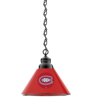 Montreal Canadiens Logo Single Pendant Light with Black Finish