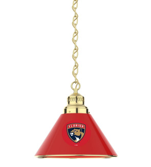 Florida Panthers Logo Single Pendant Light with Brass Finish
