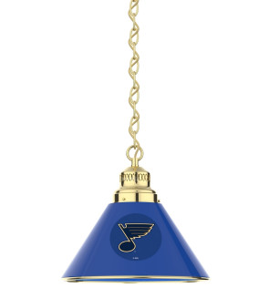 St. Louis Blues Logo Single Pendant Light with Brass Finish