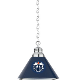 Edmonton Oilers Logo Single Pendant Light with Chrome Finish