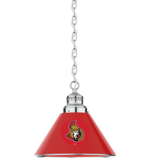Ottawa Senators Logo Single Pendant Light with Chrome Finish