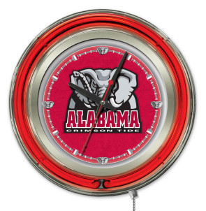 Alabama Elephant 15 Inch Neon Clock