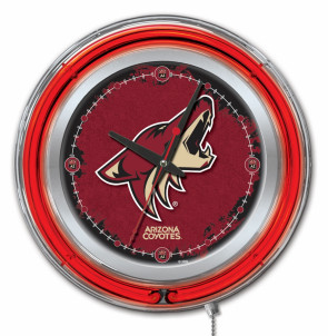 Arizona Coyotes Logo 15" Neon Clock