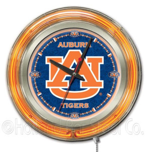 15" Neon Military Logo Clock