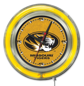 15" Neon University of Missouri Logo Clock
