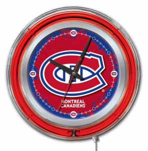 Montreal Canadiens Logo Neon Clock 15 inch