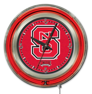 15" Neon North Carolina State Logo Clock