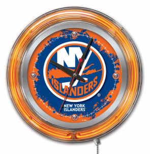 New York Islanders Logo Neon Clock 15 inch