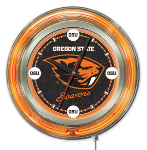 15" Neon Oregon State University Logo Clock