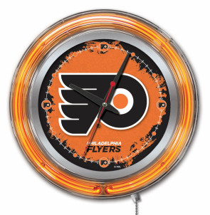 Philadelphia Flyers Logo Neon Clock 15 inch
