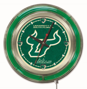 15" Neon University of South Florida Logo Clock