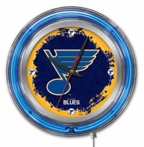 St Louis Blues Logo Neon Clock 15 Inch