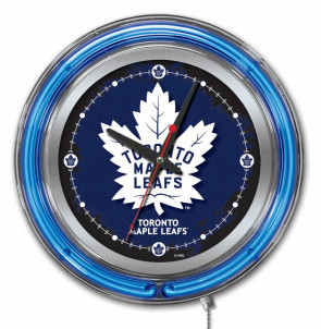 Toronto Maple Leafs Logo Neon Clock 15 Inch