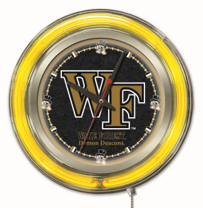15" Neon Wake Forest Logo Clock