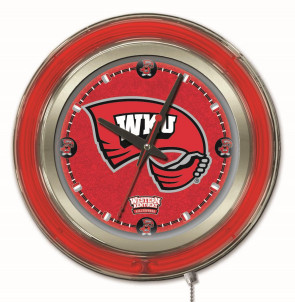 15" Neon Western Kentucky University Logo Clock