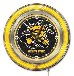 15" Neon Wichita State University Logo Clock