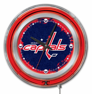 Washington Capitals Logo Neon Clock 15 Inch