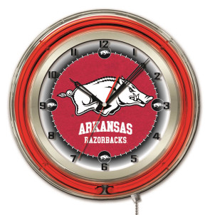 Arkansas 19 Inch Neon Clock