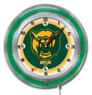 Baylor Neon Clock 19 inch