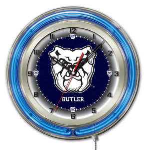 Butler University Neon Clock 19 Inch