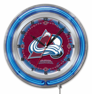 Colorado Avalanche Logo Neon Clock 19 inch