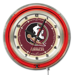 Florida State Seminoles 19 inch Neon Clock