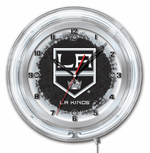 Los Angeles Kings Logo Neon Clock 19 inch