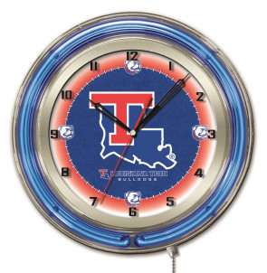 Louisiana Tech 19 Inch Neon Clock