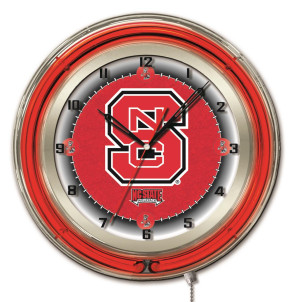 19" Neon North Carolina State Logo Clock
