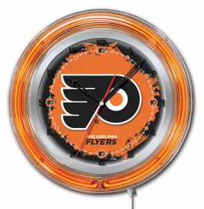 Philadelphia Flyers Logo Neon Clock 19 inch