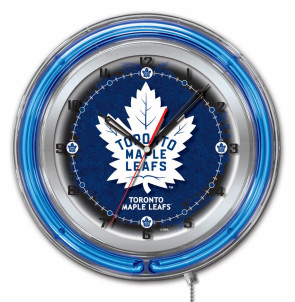 Toronto Maple Leafs Logo Neon Clock 19 Inch