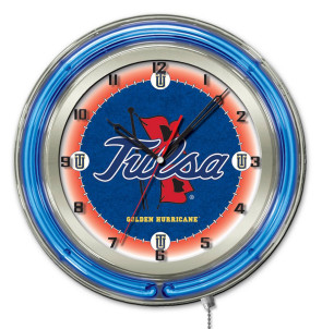 Tulsa 19 Inch Neon Clock