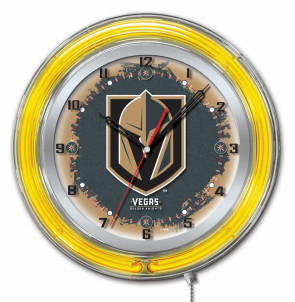Vegas Golden Knights Logo Neon Clock 19 Inch
