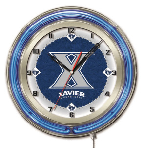 19" Neon Xavier University Logo Clock