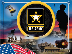 US Army Logo Printed Canvas Art