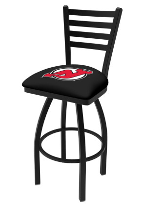 New Jersey Devils Logo L014 Ladder Back Bar Stool