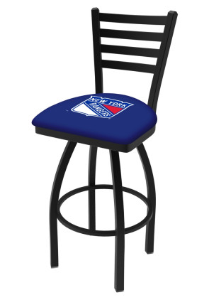 New York Rangers Logo L014 Ladder Back Bar Stool