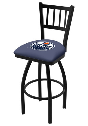 Edmonton Oilers Logo L018 Bar Stool with Back
