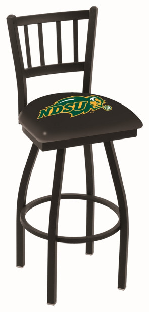 L018 North Dakota State Logo Bar Stool - Black
