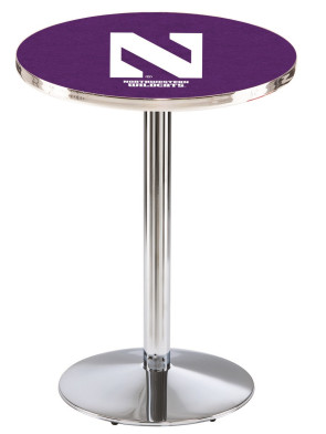 Northwestern Chrome L214 Logo Pub Table